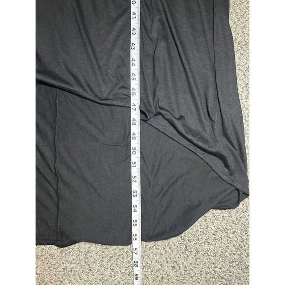 Swimsuits for All Black Sleeveless Black Maxi Dress Cover Up High Low Plus 22/24 - Picture 8 of 10